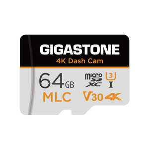 GIGASTONE ｍicroSDカード U3 V30 MLC 4K Dash Camシリーズ (64GB/Class10) GJMX-BC64GMLCRW