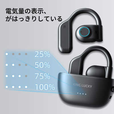 KINGLUCKY OPENEAR 完全ワイヤレスイヤホン i31pro ブラック