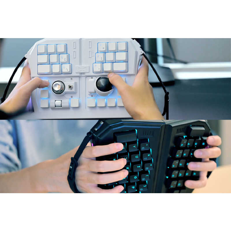DOTBRAVO DOTBRAVO GrabShell 両手で握るキーボード  [ワイヤレス・有線 /Bluetooth・USB] DBI-GSV001 DBI-GSV001