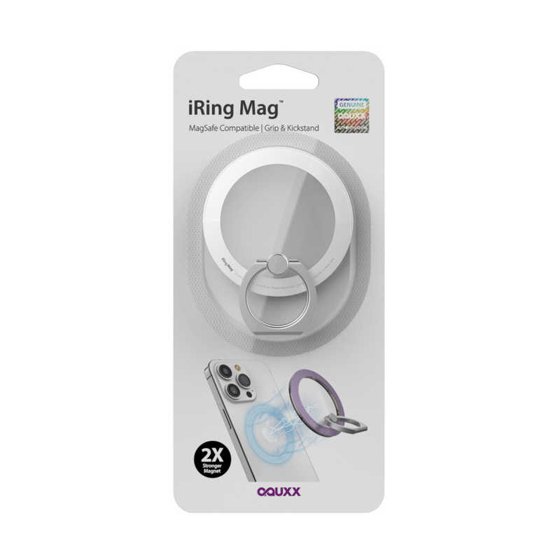 UNIQ UNIQ マグネット簡単着脱スマホリング iRingMag Pearl White UMS-IR15MGCW2 UMS-IR15MGCW2