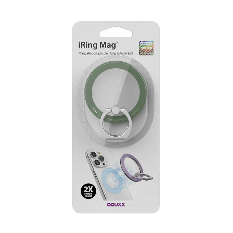 UNIQ UNIQ マグネット簡単着脱スマホリング iRingMag ALPINE GREEN UMS-IR15MGAG2 UMS-IR15MGAG2