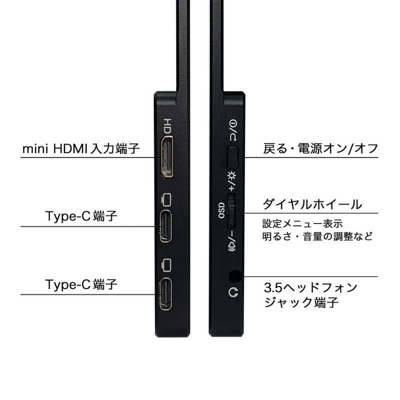 UNIQ UNIQ USB-C接続 PCモニター 10.5型(1920×1280) PROMETHEUS MONITOR ［ワイド］ ブラック UQ-PM10FHDNT-GL UQ-PM10FHDNT-GL