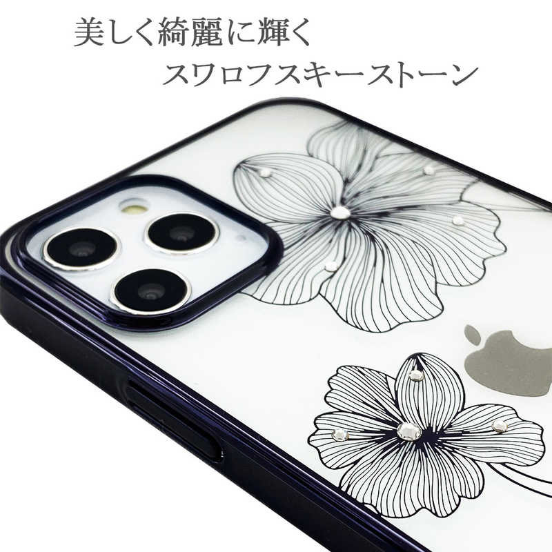 BELEX BELEX iPhone 13 対応 Crystal Flora  Series case DEVIA blue DEVIA4323 DEVIA4323