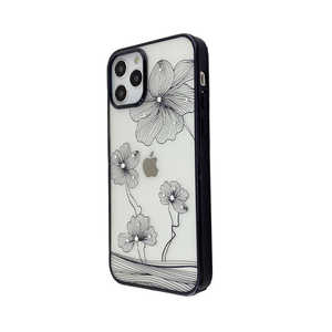 BELEX iPhone 13 Pro 対応 6.1inch 3眼 Crystal Flora  Series case DEVIA black DEVIA4324