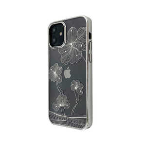 BELEX iPhone 13 Pro 対応 Crystal Flora Series case DEVIA silver DEVIA4326