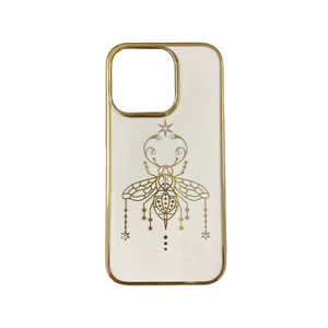 BELEX iPhone 14 6.1インチ Crystal Bee Sereis Case (PC) DEVIA gold BDVCSA08IP14SL