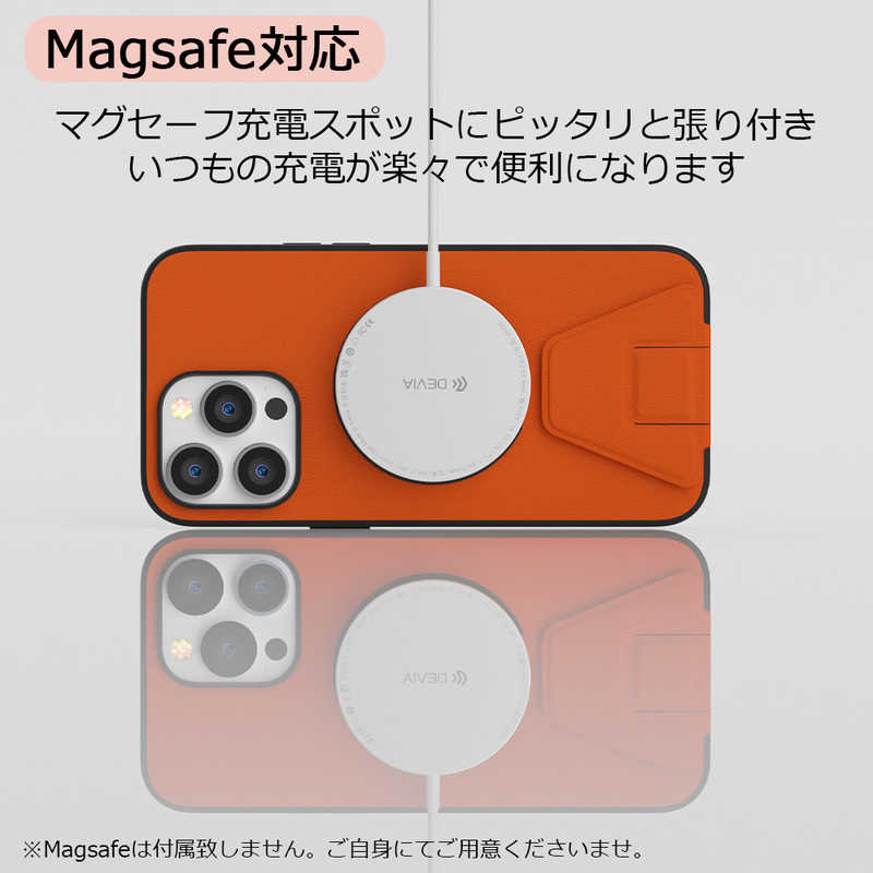 BELEX BELEX iPhone 14 6.1インチ Randy Series Magnetic Case With Stand DEVIA orange BDVCSA09IP14OR BDVCSA09IP14OR