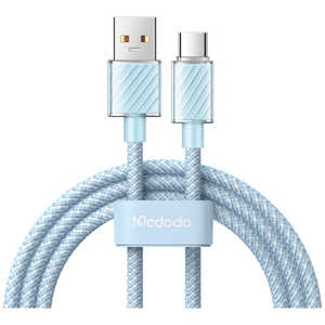 MCDODO Type-A to Type-C 6A 100W QC2.0/3.0/4.0 Transparent Data Cable 1.2m Mcdodo Blue BMDCA365-12-BL MCDODO Type-A to Type-C 6A 100W QC2.0/3.0/4.0 Transparent Data Cable 1.2m Mcdodo Blue BMDCA365-12-BL