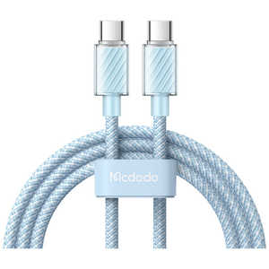 MCDODO 100W Type-C to Type-C Transparent Data Cable 1.2m Mcdodo Blue BMDCA367-12-BL MCDODO 100W Type-C to Type-C Transparent Data Cable 1.2m Mcdodo Blue BMDCA367-12-BL