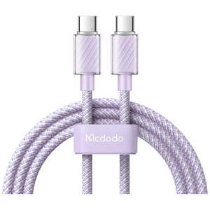 MCDODO 100W Type-C to Type-C Transparent Data Cable 1.2m Mcdodo Purple BMDCA367-12-PL