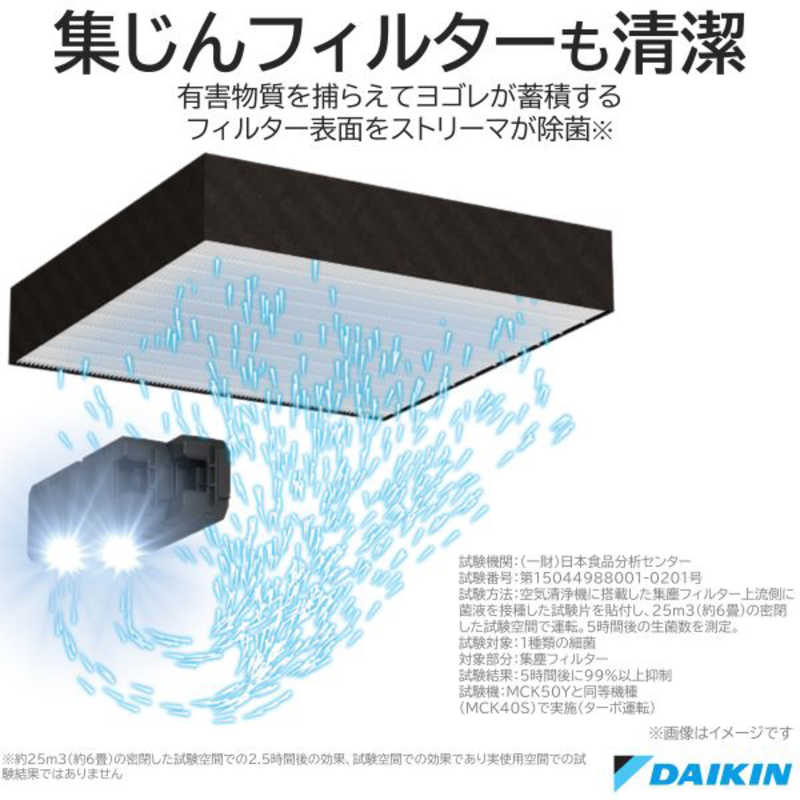 ダイキン　DAIKIN ダイキン　DAIKIN 加湿空気清浄機 空気清浄:22畳まで 加湿(最大): 13畳まで PM2.5対応 ホワイト MCK50Y-W MCK50Y-W