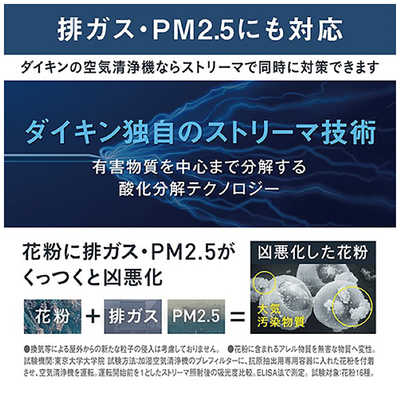 ダイキン DAIKIN 加湿空気清浄機 ストリーマ空気清浄:22畳まで 加湿