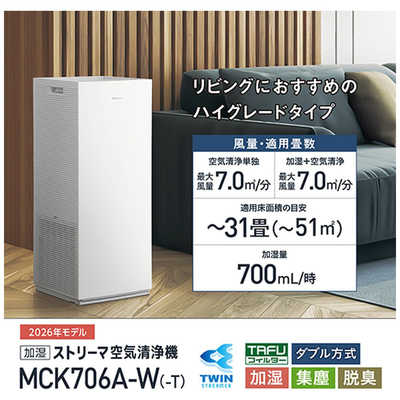 ダイキン DAIKIN 加湿空気清浄機 ストリーマ 空気清浄:31畳まで 加湿 