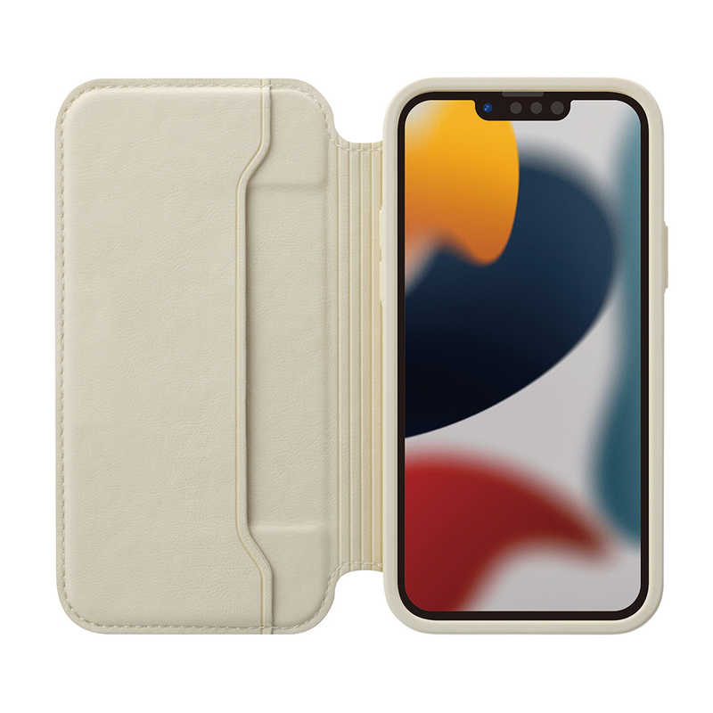 PGA PGA iPhone 13 mini ガラスフリップケース Premium Style キルティング調アイボリー PG-21JGF04IV PG-21JGF04IV