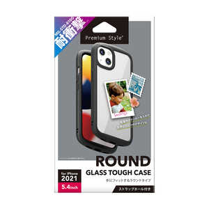 PGA iPhone 13 mini　5.4インチ ガラスタフケース ラウンドタイプ Premium Style ブラック PG-21JGT01BK
