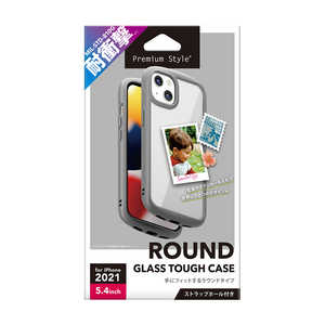 PGA iPhone 13 mini　5.4インチ ガラスタフケース ラウンドタイプ Premium Style グレー PG-21JGT02GY