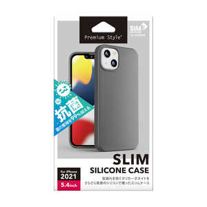 PGA iPhone 13 mini 抗菌スリムシリコンケース Premium Style グレー PG-21JSC02GY PGA iPhone 13 mini 抗菌スリムシリコンケース Premium Style グレー PG-21JSC02GY