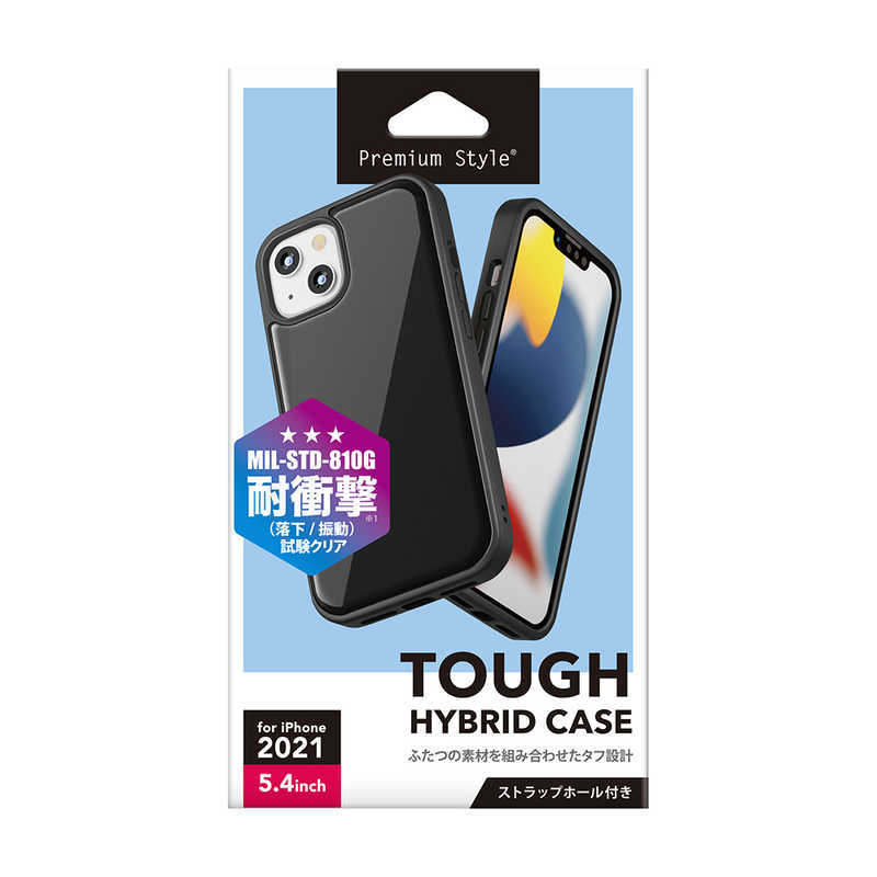 PGA PGA iPhone 13 mini ハイブリッドタフケース Premium Style ブラック PG-21JPT01BK PG-21JPT01BK
