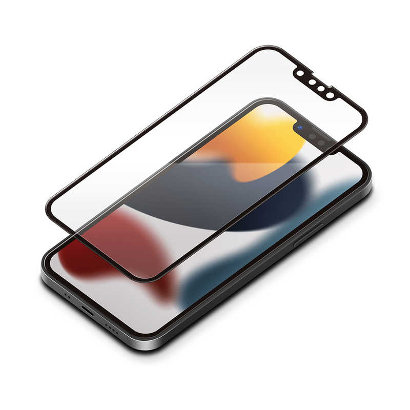 PGA PGA iPhone2021 5.4inch 抗菌/抗ウイルス液晶全面保護ガラス ブルーライト低減/光沢 Premium Style PG-21JGLK02FBL PG-21JGLK02FBL