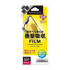 PGA iPhone 13 mini 液晶保護フィルム 衝撃吸収/光沢 Premium Style PG-21JSF01
