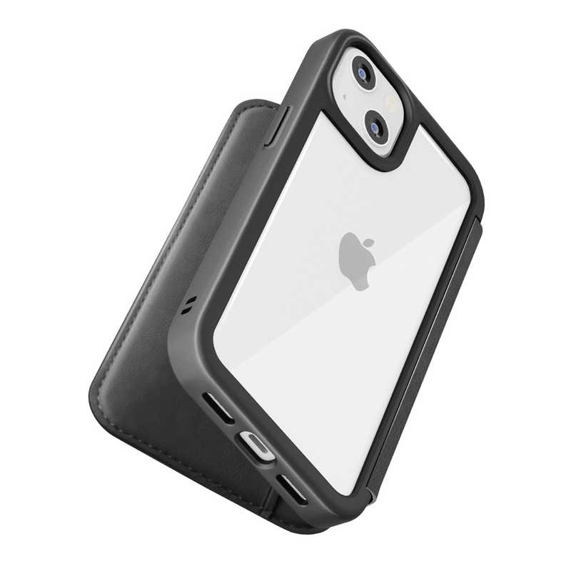 PGA PGA iPhone 13 2眼 ガラスフリップケース キルティング調ブラック Premium Style PG-21KGF07BK PG-21KGF07BK