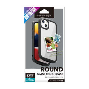 PGA iPhone2021 6.1inch 2眼 ガラスタフケース ラウンドタイプ ブラック Premium Style PG-21KGT01BK