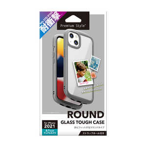 PGA iPhone2021 6.1inch 2眼 ガラスタフケース ラウンドタイプ グレー Premium Style PG-21KGT02GY