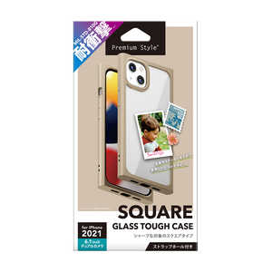 PGA iPhone 13 ガラスタフケース スクエアタイプ ベージュ Premium Style PG-21KGT07BE PGA iPhone 13 ガラスタフケース スクエアタイプ ベージュ Premium Style PG-21KGT07BE