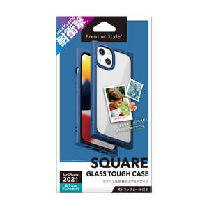 PGA iPhone 13 ガラスタフケース スクエアタイプ ネイビー Premium Style PG-21KGT08NV PGA iPhone 13 ガラスタフケース スクエアタイプ ネイビー Premium Style PG-21KGT08NV