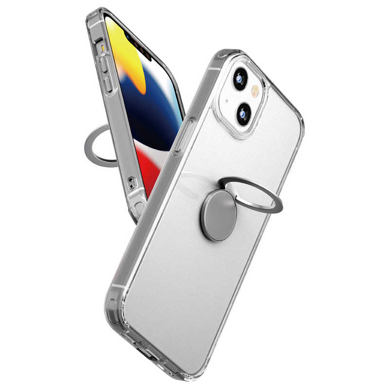 PGA PGA iPhone 13 2眼 リング付 抗菌ハイブリッドケース シルバー Premium Style PG-21KPT07SV PG-21KPT07SV