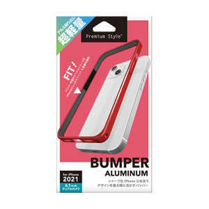 PGA iPhone 13 2眼 アルミバンパー レッド Premium Style PG-21KBP02RD