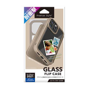 PGA iPhone2021 6.1inch ガラスフリップケース Premium Style ベージュ PG-21NGF02BE PGA iPhone2021 6.1inch ガラスフリップケース Premium Style ベージュ PG-21NGF02BE