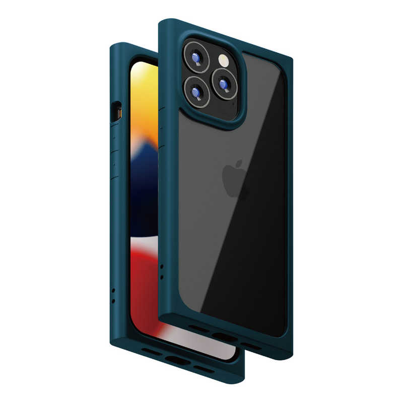 PGA PGA iPhone 13 Pro 3眼 ガラスタフケース スクエアタイプ Premium Style ネイビー PG-21NGT08NV PG-21NGT08NV