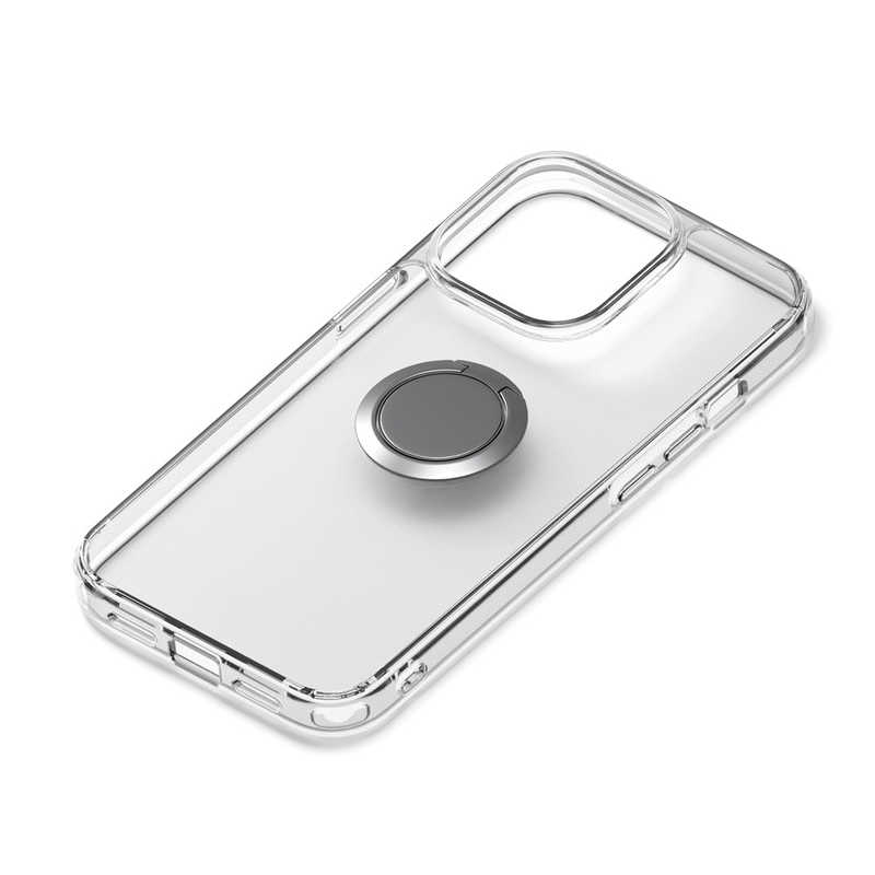 PGA PGA iPhone 13 Pro 3眼 リング付 抗菌ハイブリッドケース シルバー Premium Style クリア PG-21NPT07SV PG-21NPT07SV