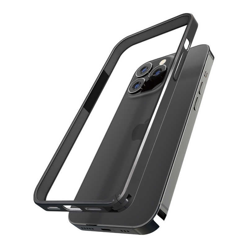 PGA PGA iPhone 13 Pro 3眼 アルミバンパー Premium Style ブラック PG-21NBP01BK PG-21NBP01BK