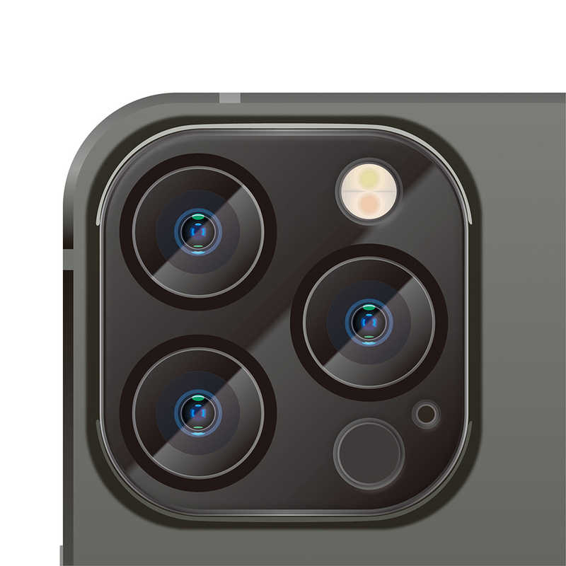 PGA PGA iPhone 13 Pro 3眼 カメラレンズプロテクター ブラック Premium Style PG-21NCLG02BK PG-21NCLG02BK