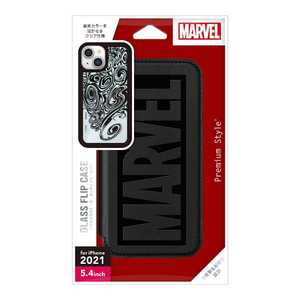 PGA iPhone 13 mini 5.4インチ ガラスフリップケース ヴェノム PG-DGF21J21VEN PGA iPhone 13 mini 5.4インチ ガラスフリップケース ヴェノム PG-DGF21J21VEN