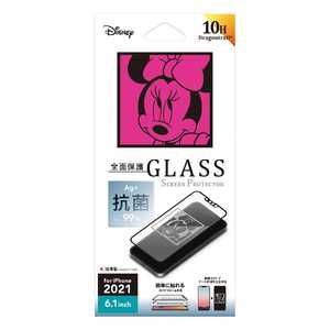 PGA iPhone 13 / 13 Pro対応 6.1inch 2眼・3眼兼用 抗菌液晶全面保護ガラス Premium Style ミニーマウス PG-DGL21K02MNE