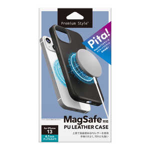 PGA iPhone 13用 MagSafe対応 PUレザーケース ブラック Premium Style PG-21KMGPU01BK