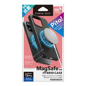 PGA iPhone 13 Pro用 MagSafe対応 抗菌ハイブリッドケース ブラック Premium Style PG-21NMGPT01BK