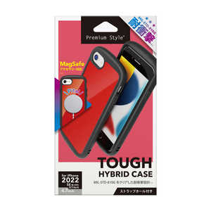 PGA iPhone SE 第3世代/SE 第2世代/8/7/6s/6 MagSafe対応 ハイブリッドタフケース レッド Premium Style PG-22MMGPT03RD