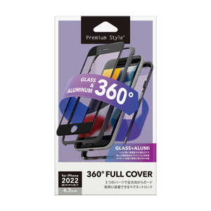 PGA iPhone SE 第3世代/SE 第2世代/8/7360°フルカバーケース ブラック Premium Style PG-22MFC01BK