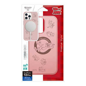 PGA iPhone 13 Pro用 MagSafe対応 抗菌ハイブリッドケース トムとジェリー/ピンク トムとジェリー/ピンク PG-WMGPT21N02TAJ