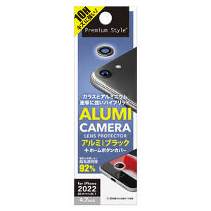 PGA Premium Style iPhone SE 第3世代 /SE 第2世代 /8/7カメラレンズプロテクター ブラック ブラック PG22MCH01BK