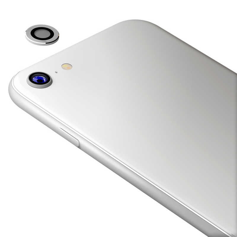 PGA PGA iPhone SE 第3世代 /SE 第2世代 /8/7カメラレンズプロテクター シルバー PG-22MCH02SV PG-22MCH02SV
