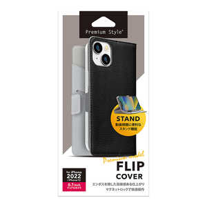 PGA iPhone 14 6.1インチ フリップカバー プレミアムモデル ブラック Premium Style ブラック PG-22KFP07BK