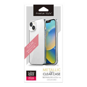 PGA iPhone 14 6.1インチ メタリックフレーム クリアケース シルバー Premium Style シルバー PG-22KTP08SV