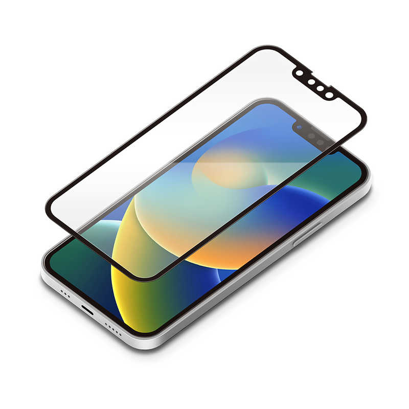 PGA PGA iPhone 14 6.1インチ ガイドフレーム付 抗菌/抗ウイルス液晶全面保護ガラス ブルーライト低減 Premium Style ブルーライト低減 PG22KGLK02FBL PG22KGLK02FBL