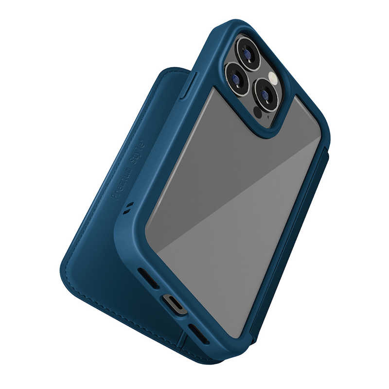 PGA PGA iPhone 14 Pro 6.1インチ ガラスフリップケース [ネイビー] Premium Style ネイビー PG-22QGF03NV PG-22QGF03NV