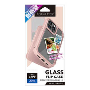 PGA iPhone 14 Pro 6.1インチ ガラスフリップケース [ピンク] Premium Style ピンク PG-22QGF04PK